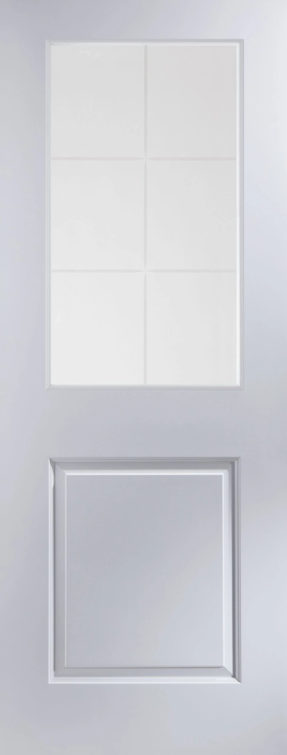 Jeld-Wen Painted 2 Panel 6 Lite Glazed White Internal Door, (H)1981mm (W)838mm (T)35mm 3 Jeld-Wen Painted 2 Panel 6 Lite Glazed White Internal Door, (H)1981mm (W)838mm (T)35mm