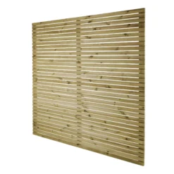 Klikstrom Lemhi Contemporary Closeboard Venetian Autoclave & Pressure Treated Wooden Fence Panel (W)1.8m (H)1.8m