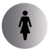 Ladies Stainless Steel Advisory Sign -WoodDepot Shop ladies stainless steel advisory sign5020657853533 02c
