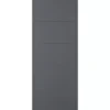 Linear 5 Panel Unglazed Shaker Anthracite Timber External Panel Front Door, (H)1981mm (W)762mm