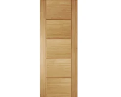 Linear Contemporary White Oak Veneer Internal Fire Door, (H)1981mm (W)762mm (T)44mm