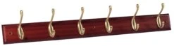 Mahogany 6 Hook Rail, (L)685mm (H)15mm