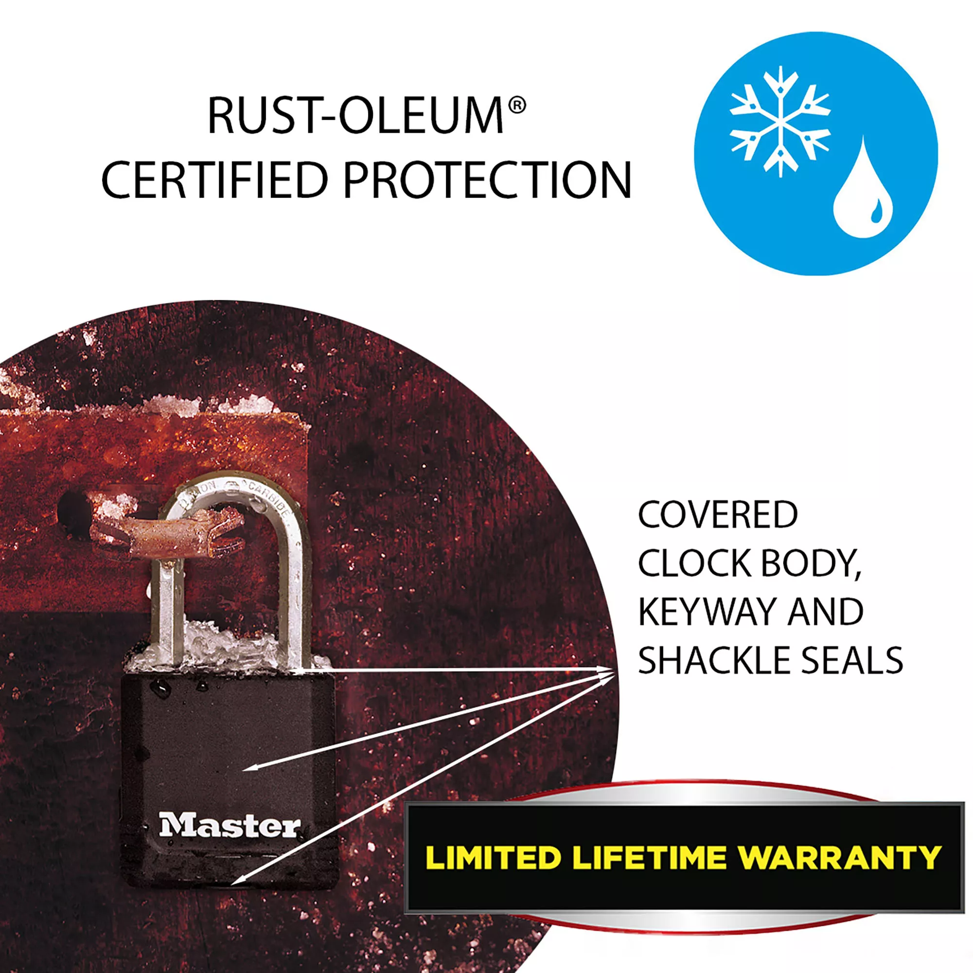 Master Lock Excell Heavy Duty Laminated Black 4 Pin Tumbler Cylinder Open Shackle Padlock (W)49mm 8 Master Lock Excell Heavy Duty Laminated Black 4 Pin Tumbler Cylinder Open Shackle Padlock (W)49mm - Image 6