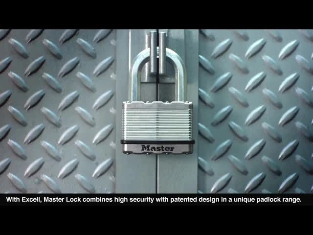 Master Lock Excell Heavy Duty Laminated Black 4 Pin Tumbler Cylinder Open Shackle Padlock (W)49mm 4 Master Lock Excell Heavy Duty Laminated Black 4 Pin Tumbler Cylinder Open Shackle Padlock (W)49mm - Image 2