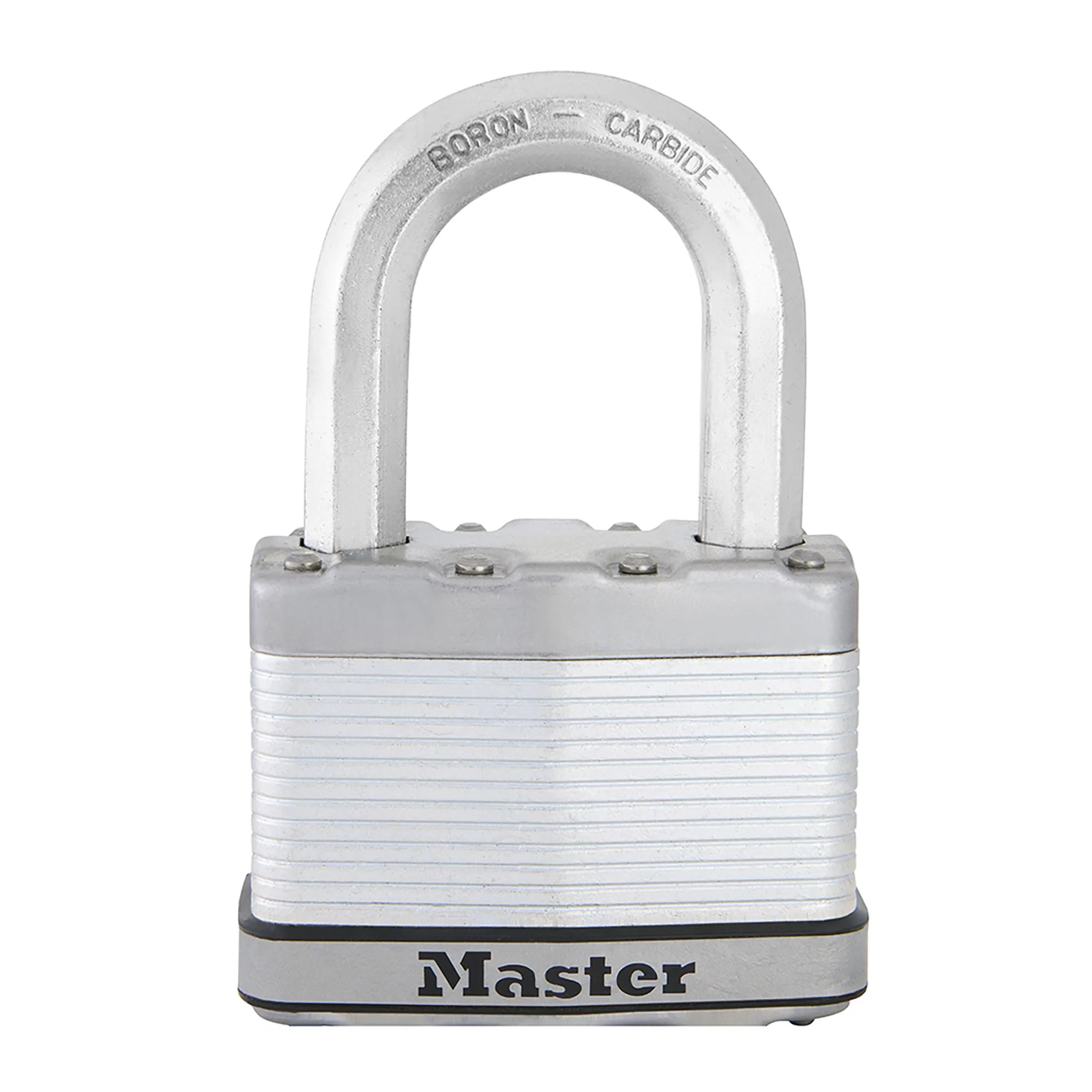 Master Lock Excell Heavy Duty Laminated Steel Black Medium Open Shackle Padlock (W)64mm 3 Master Lock Excell Heavy Duty Laminated Steel Black Medium Open Shackle Padlock (W)64mm