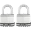 Master Lock Excell Heavy Duty Laminated Steel Black Open Shackle Padlock (W)50mm, Pack Of 2 -WoodDepot Shop master lock excell heavy duty laminated steel black open shackle padlock w 50mm pack of 23520190929631 02c bq