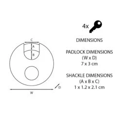 Master Lock Excell Heavy Duty Stainless Steel Closed Shackle Disc Padlock (W)70mm -WoodDepot Shop master lock excell heavy duty stainless steel closed shackle disc padlock w 70mm3520190929679 01t bq