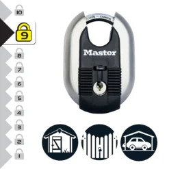 Master Lock Excell Steel Black Closed Shackle Padlock (W)80mm -WoodDepot Shop master lock excell steel black closed shackle padlock w 80mm3520190929709 37c bq