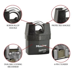Master Lock ProSeries Laminated Steel Black Closed Shackle Padlock (W)67mm -WoodDepot Shop master lock proseries laminated steel black closed shackle padlock w 67mm3520190057549 36c bq