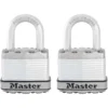 Master Lock Weather Tough Laminated Steel Padlock (W)45mm, Pack Of 2 -WoodDepot Shop master lock weather tough laminated steel padlock w 45mm pack of 23520190936837 02c bq