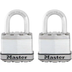Master Lock Weather Tough Laminated Steel Padlock (W)45mm, Pack Of 2