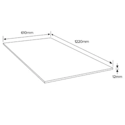 MDF Board (L)1.22m (W)0.61m (T)12mm 5520g -WoodDepot Shop mdf board l 1 22m w 0 61m t 12mm 5520g3663602839880 01t