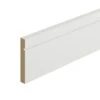 Metsä Wood Grooved White MDF Square Skirting Board (L)2.4m (W)119mm (T)18mm, Pack Of 4