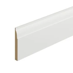 Metsä Wood White MDF Ovolo Skirting Board (L)2.4m (W)119mm (T)14.5mm, Pack Of 4