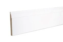 Metsä Wood White MDF Ovolo Skirting Board (L)2.4m (W)119mm (T)14.5mm