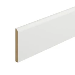 Metsä Wood White MDF Round Skirting Board (L)2.4m (W)119mm (T)14.5mm, Pack Of 4