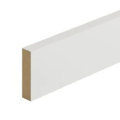 Metsä Wood White MDF Square Skirting Board (L)2.4m (W)69mm (T)18mm, Pack Of 4