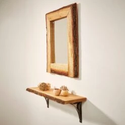 Natural Waney Edge Oak Furniture Board, (L)1.2m (W)250mm-300mm (T)25mm -WoodDepot Shop natural waney edge oak furniture board l 1 2m w 250mm 300mm t 25mm5059340095868 04i bq