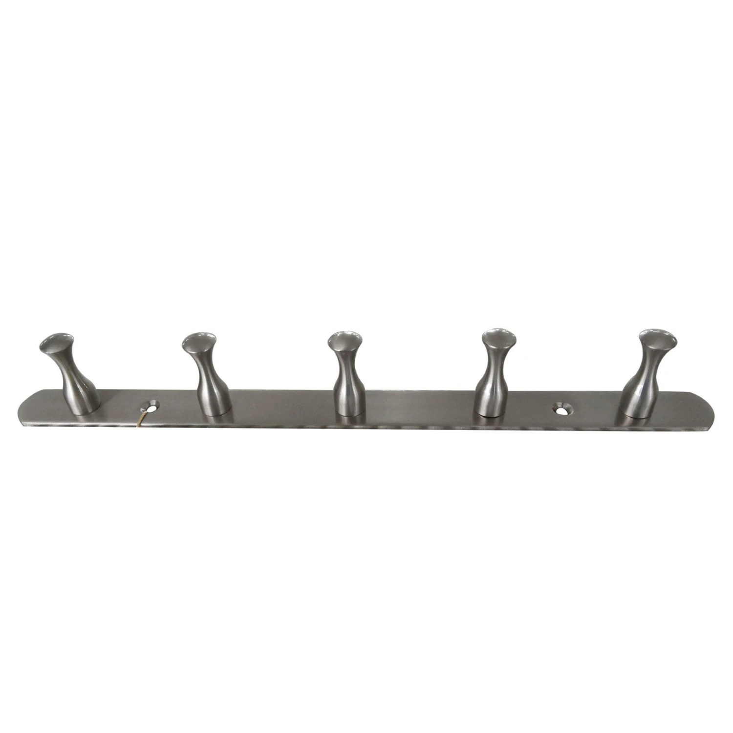 Nickel Effect Steel 5 Hook Rail, (L)327mm (H)25mm 3 Nickel Effect Steel 5 Hook Rail, (L)327mm (H)25mm