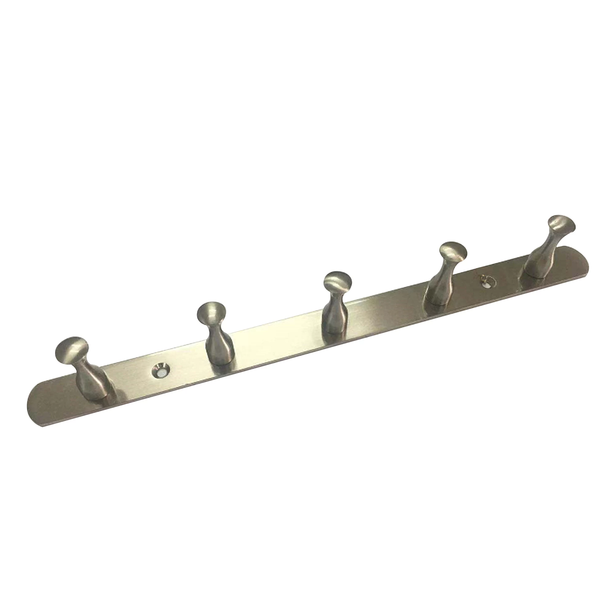 Nickel Effect Steel 5 Hook Rail, (L)327mm (H)25mm 4 Nickel Effect Steel 5 Hook Rail, (L)327mm (H)25mm - Image 2