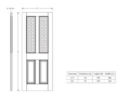 Painted 4 Panel Frosted Glazed White Woodgrain Effect Internal Door, (H)1981mm (W)686mm (T)35mm -WoodDepot Shop painted 4 panel frosted glazed white woodgrain effect internal door h 1981mm w 686mm t 35mm5397007097665 01t