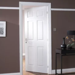 Painted 6 Panel Unglazed White Woodgrain Effect Internal Door, (H)1981mm (W)610mm (T)35mm 9 Painted 6 Panel Unglazed White Woodgrain Effect Internal Door, (H)1981mm (W)610mm (T)35mm -WoodDepot Shop painted 6 panel unglazed white woodgrain effect internal door h 1981mm w 610mm t 35mm03165454 04bq