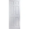 Painted 6 Panel Unglazed White Woodgrain Effect Internal Door, (H)2040mm (W)726mm (T)40mm -WoodDepot Shop painted 6 panel unglazed white woodgrain effect internal door h 2040mm w 726mm t 40mm5397007098440 01bq