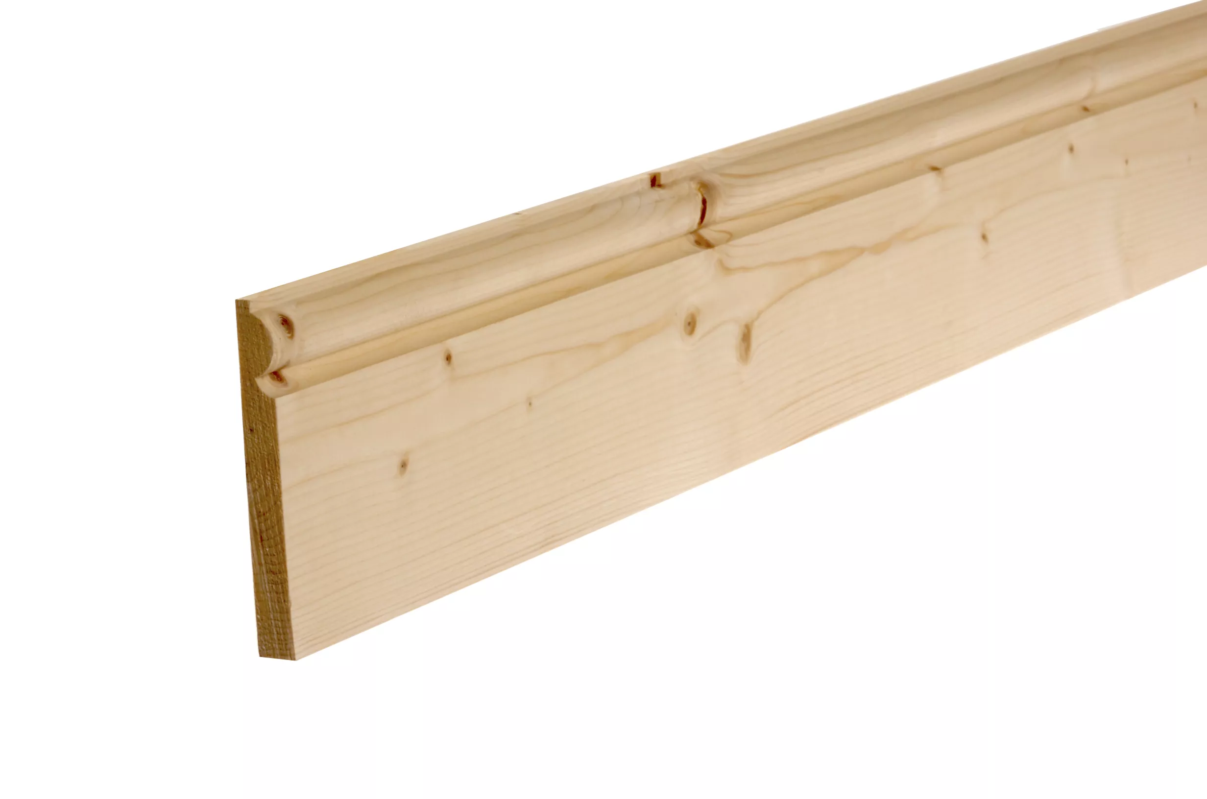 Pine Torus Skirting Board (L)2.4m (W)169mm (T)15mm, Pack Of 4 3 Pine Torus Skirting Board (L)2.4m (W)169mm (T)15mm, Pack Of 4