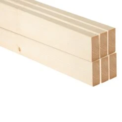 Planed Round Edge Spruce CLS Timber (L)2.4m (W)89mm (T)38mm, Pack Of 6 253207