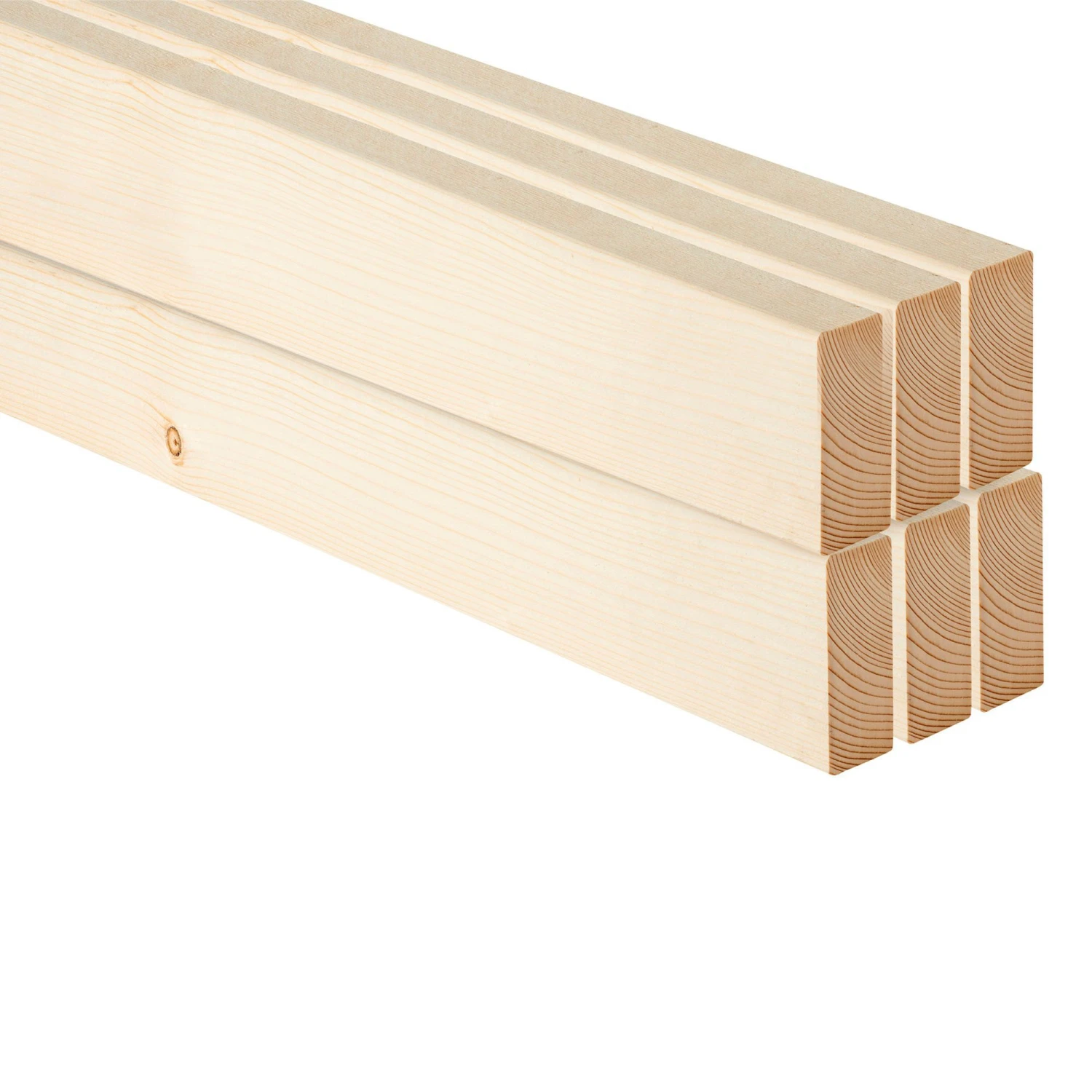 Planed Round Edge Spruce CLS Timber (L)2.4m (W)89mm (T)38mm, Pack Of 6 253207 3 Planed Round Edge Spruce CLS Timber (L)2.4m (W)89mm (T)38mm, Pack Of 6 253207