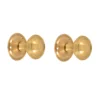 Polished Brass Effect Brass Round Door Knob (Dia)55.66mm, Pair 2 Polished Brass Effect Brass Round Door Knob (Dia)55.66mm, Pair -WoodDepot Shop polished brass effect brass round door knob dia 55 66mm pair03410349 03c