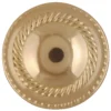 Polished Brass Effect Zamac Round Door Knob (Dia)53mm, Pair