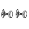 Polished Chrome Effect Brass Round Door Knob (Dia)53.7mm, Pair