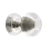 Polished Chrome Effect Brass Round Door Knob (Dia)56.4mm