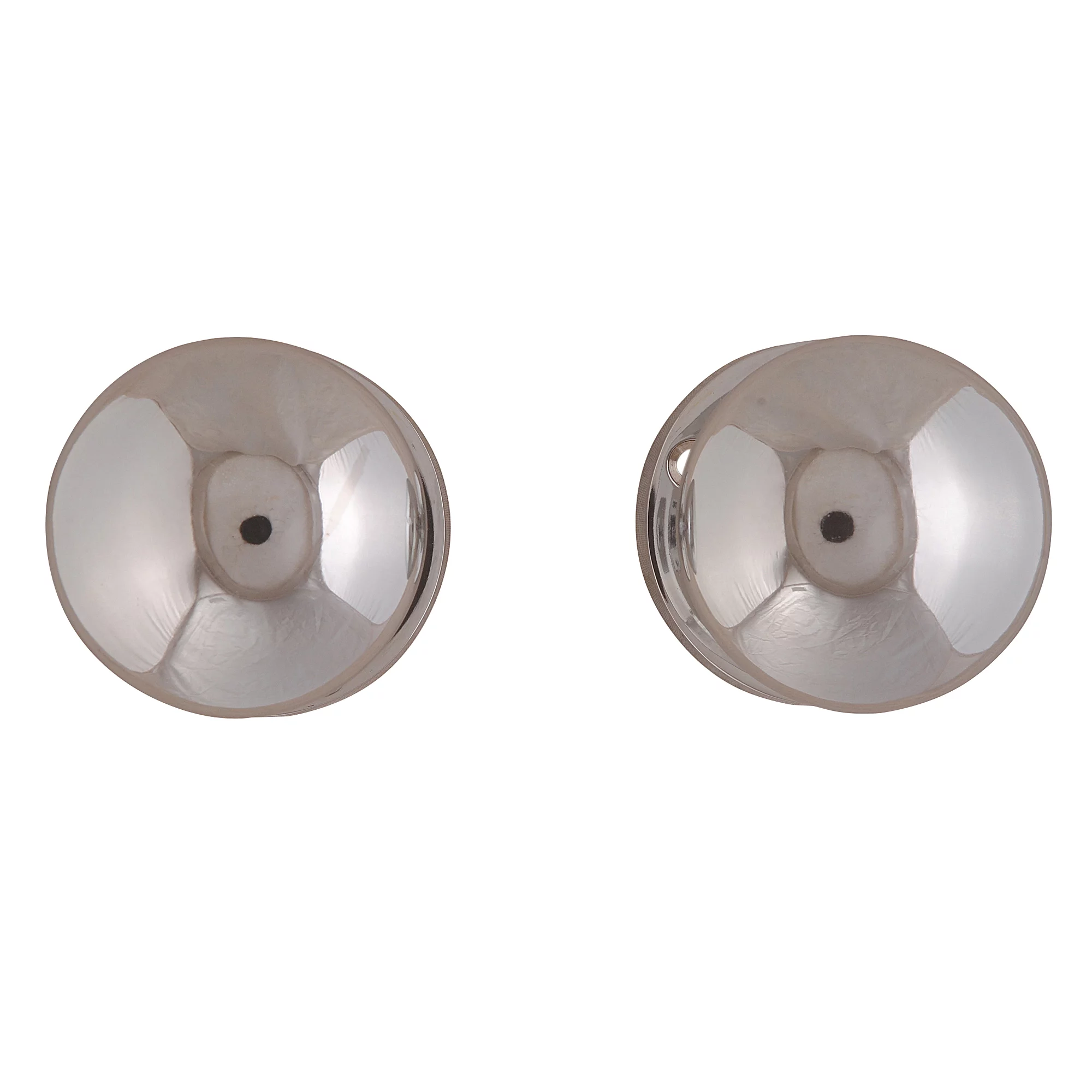 Polished Chrome Effect Zamac Round Door Knob (Dia)50.5mm, Pair 4 Polished Chrome Effect Zamac Round Door Knob (Dia)50.5mm, Pair - Image 2