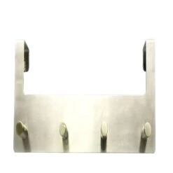Satin Nickel Effect 4 Hook Rail, (L)321mm (H)120mm