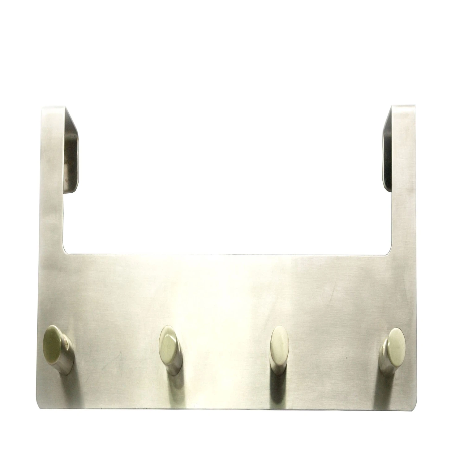 Satin Nickel Effect 4 Hook Rail, (L)321mm (H)120mm 3 Satin Nickel Effect 4 Hook Rail, (L)321mm (H)120mm