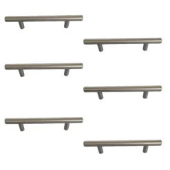 Satin Nickel Effect Furniture Handle (L)186mm