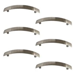 Satin Nickel Effect Kitchen Furniture Handle (L)96mm