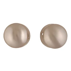 Satin Nickel Effect Zamac Round Door Knob (Dia)54mm, Pack Of 3