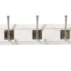 Satin White Nickel Effect 5 Hook Rail, (L)683mm (H)23mm