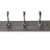 Silver Chrome Effect 5 Hook Rail, (L)438mm (H)72mm -WoodDepot Shop silver chrome effect 5 hook rail l 438mm h 72mm05272730 02c