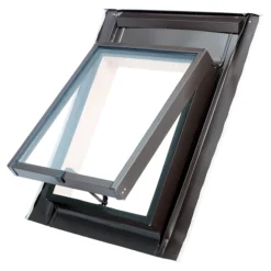 Site Anthracite Aluminium Alloy Top Hung Skylight, (H)550mm (W)450mm