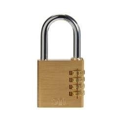 Smith & Locke Brass Combination Padlock (W)50mm