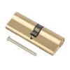 Smith & Locke Brass Single Euro Cylinder Lock, (L)80mm (W)33mm