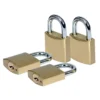 Smith & Locke Brass Steel Cylinder Open Shackle Padlock (W)30mm, Pack Of 4 -WoodDepot Shop smith locke brass steel cylinder open shackle padlock w 30mm pack of 43663602833680 01bq