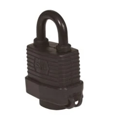 Smith & Locke Laminated Steel Black Cylinder Open Shackle Padlock (W)72mm