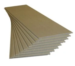 Smooth White PVC Cladding (L)1.2m (W)250mm (T)10mm, Pack Of 8