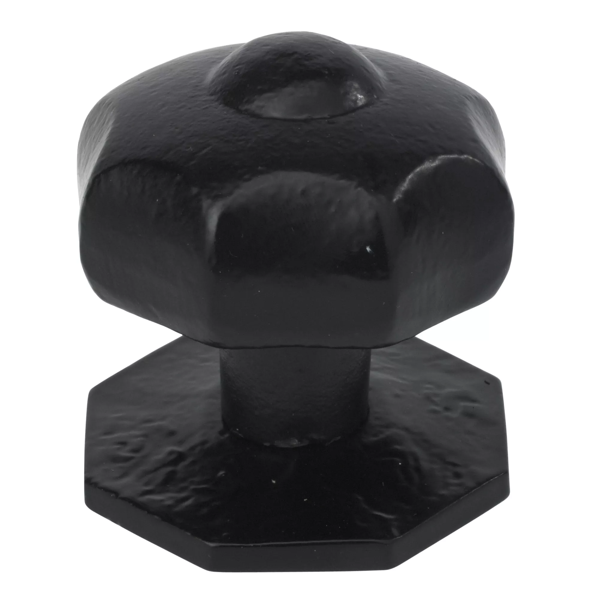 The House Nameplate Company Black Iron Effect Iron Octagonal External Door Knob (Dia)70mm 3 The House Nameplate Company Black Iron Effect Iron Octagonal External Door Knob (Dia)70mm