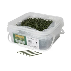 Timbadeck PZ Double-countersunk Carbon Steel Decking Multipurpose Screw (Dia)4.5mm (L)65mm, Pack Of 1300 -WoodDepot Shop timbadeck pz double countersunk carbon steel decking multipurpose screw dia 4 5mm l 65mm pack of 13005052931058808 22c